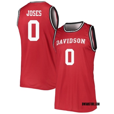 Men's Manie Joses Davidson Wildcats Replica Basketball Jersey - Red