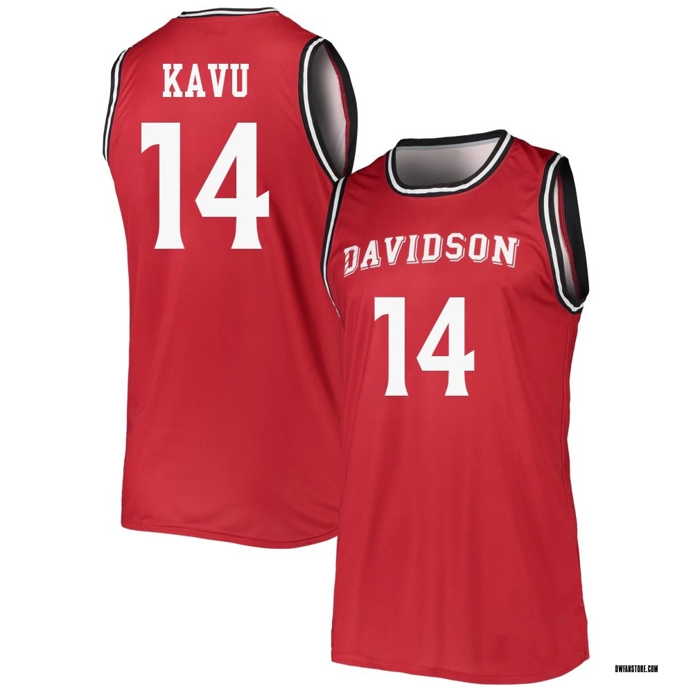 Men's Phillip Kavu Davidson Wildcats Replica Basketball Jersey - Red