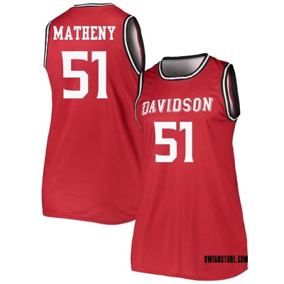 Women's Brock Matheny Davidson Wildcats Replica Basketball Jersey - Red