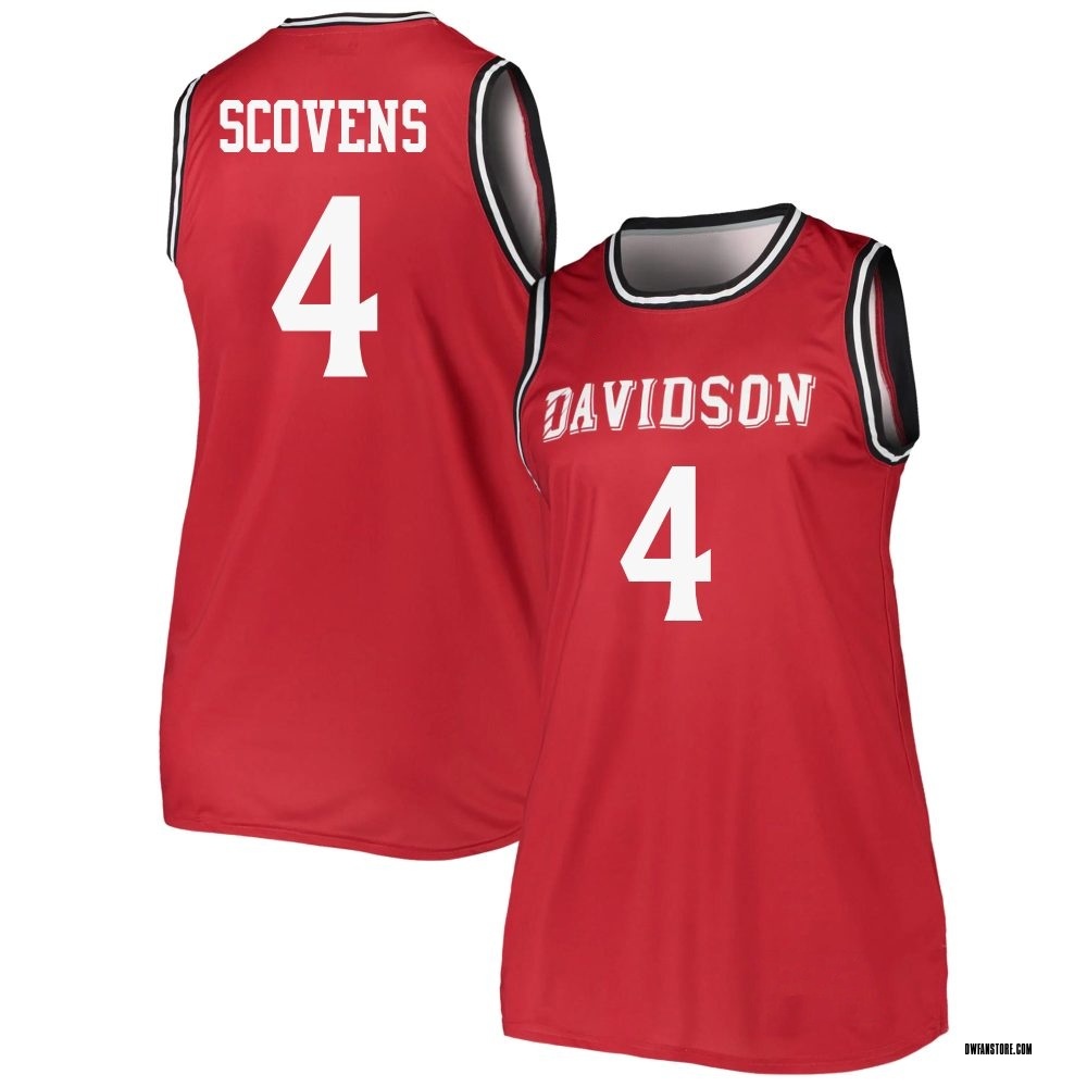 Women's Josh Scovens Davidson Wildcats Replica Basketball Jersey - Red