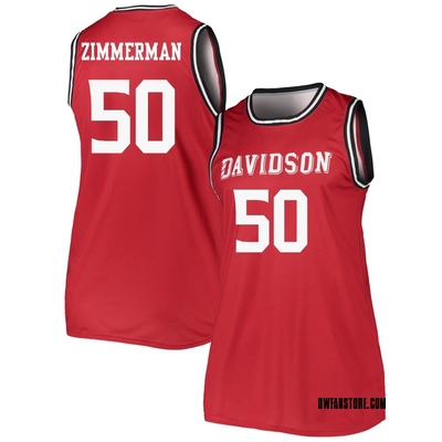 Women's Luke Zimmerman Davidson Wildcats Replica Basketball Jersey - Red