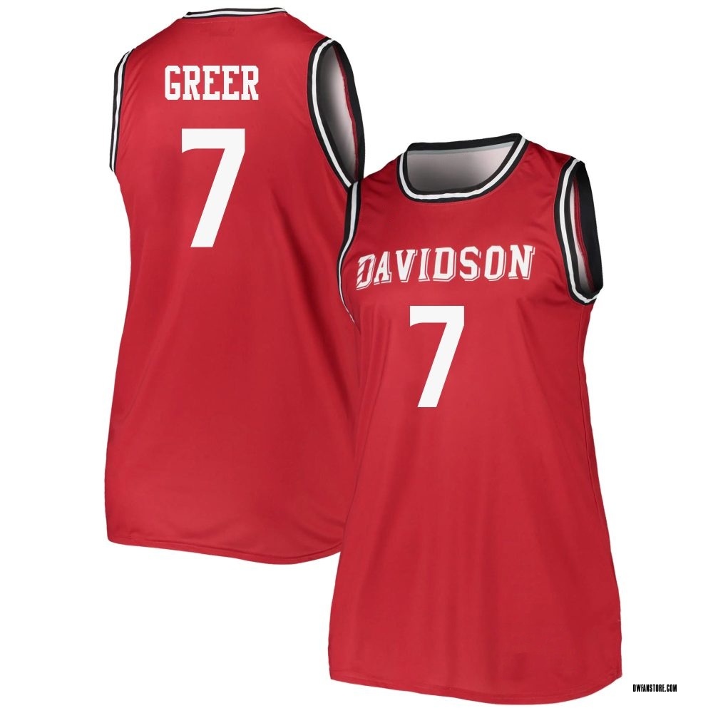 Women's RJ Greer Davidson Wildcats Replica Basketball Jersey - Red