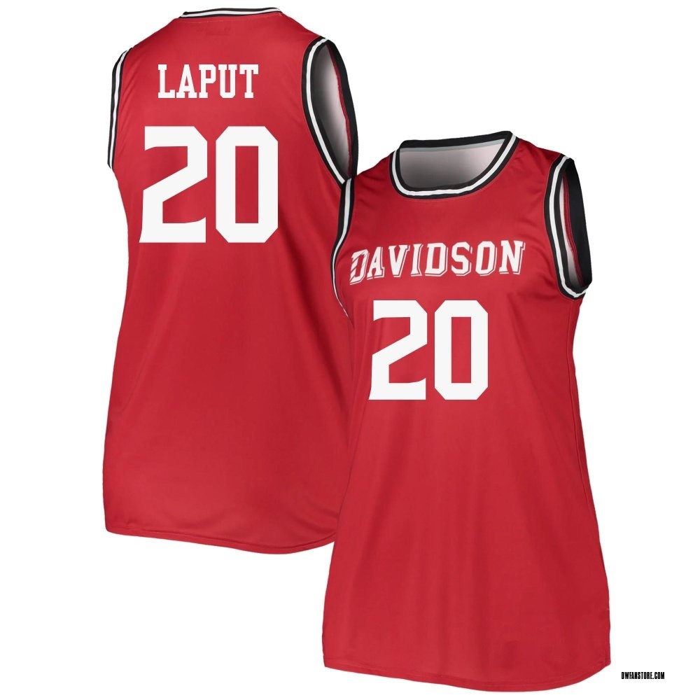 Women's Zach Laput Davidson Wildcats Replica Basketball Jersey - Red