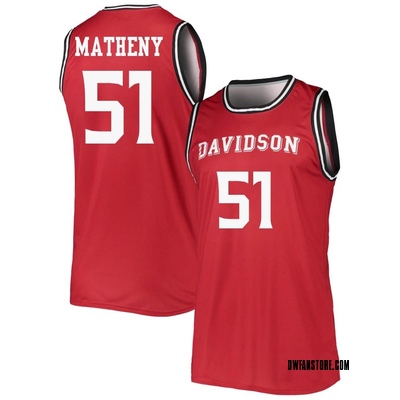 Youth Brock Matheny Davidson Wildcats Replica Basketball Jersey - Red