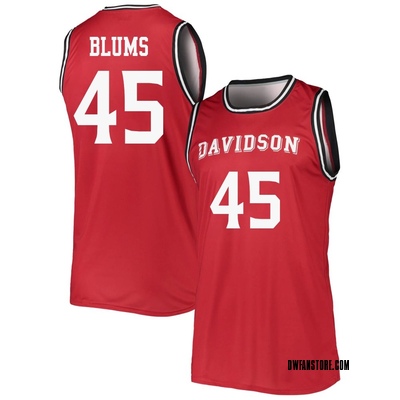 Youth Roberts Blums Davidson Wildcats Replica Basketball Jersey - Red